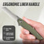 Cuchillo plegable 2.79pulg acero 14c28n mango micarta