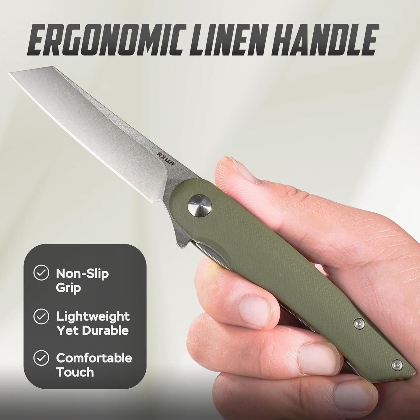 Cuchillo plegable 2.79pulg acero 14c28n mango micarta
