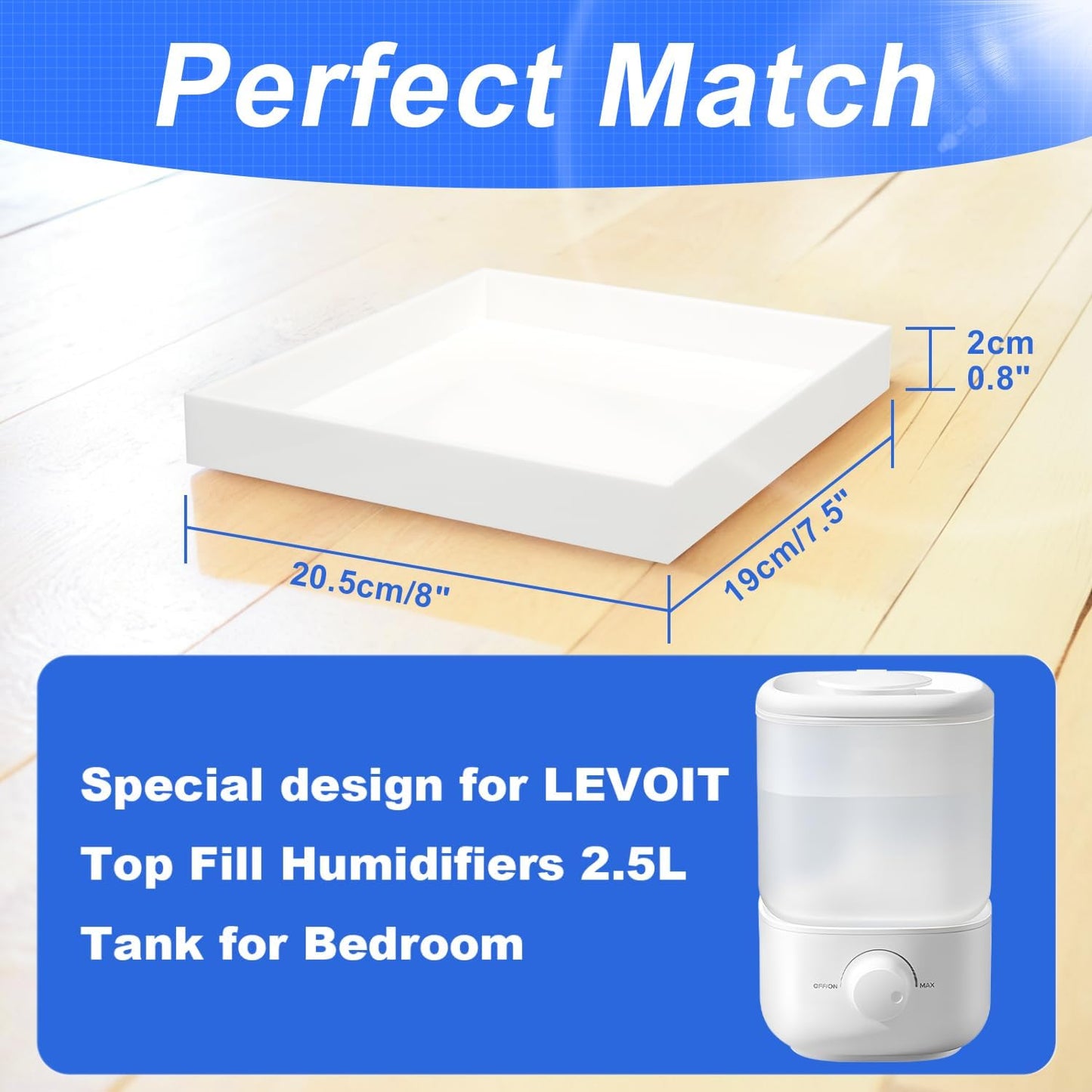 Bandeja acrílico para humidificador LEVOIT Classic 160