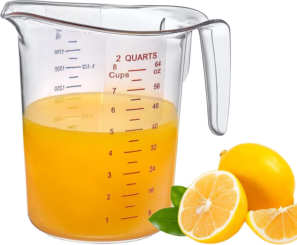 Jarra medidora plástico 64oz 8 tazas irrompible lavavajillas