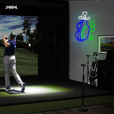 Letrero neón golf para pared dormitorio club