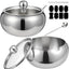 Set 2 Azucareros 12oz Acero Inox con Tapa y Cuchara