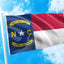 Bandera North Carolina 100% poliéster 2x3ft resistente UV
