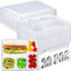 20 Pzas Cajas Bento Almuerzo Tapas Divididas Apilables