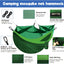 Hamaca doble con red insectos para camping exterior verde