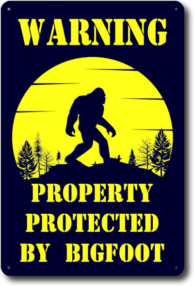 Señal advertencia bigfoot 8x12 estaño regalo
