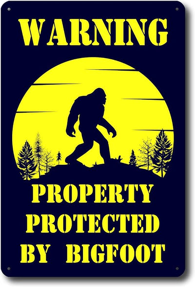 Señal advertencia bigfoot 8x12 estaño regalo