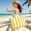Bolsa natación mujer impermeable a rayas con cremallera