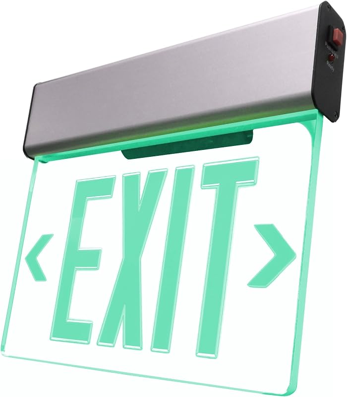Señal LED emergencia transparente letras verdes