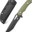 Cuchillo fijo hoja DC53 mango G10 EDC con funda Kydex verde