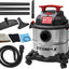 Aspiradora húmeda y seca 5gal 4HP acero inox 3en1