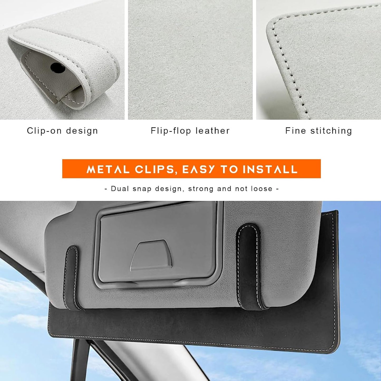 Extensor parasol solar con clip para visera automóvil