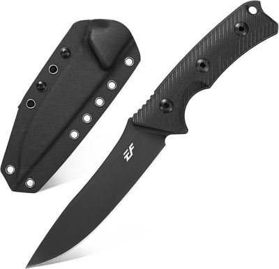 Cuchillo fijo 14c28n acero titanio negro G10 escalas fijas EDC