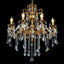 Candelabro cristal dorado 8 luces isla comedor 27pulg