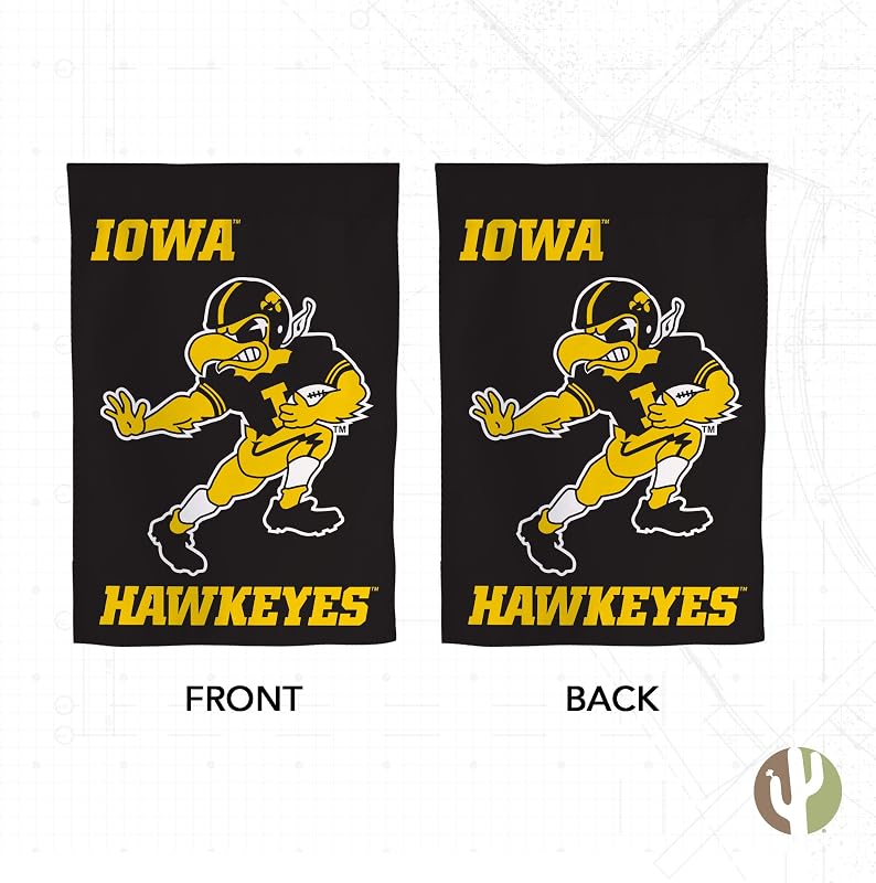 Bandera jardín UI Hawkeyes 19x12pulg exterior