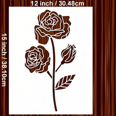 Plantilla rosa 15x12pulg para pintar lienzo vallas reutilizable