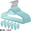 Perchas terciopelo antiderrap set 30 con 20 pinzas
