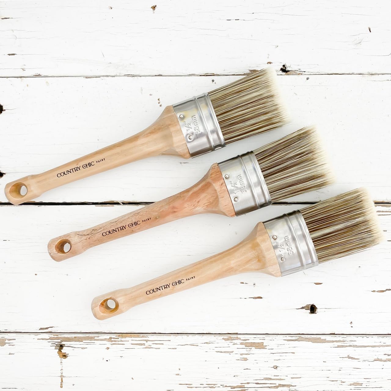 Pincel ovalado cerdas sintéticas para pintura muebles vegano