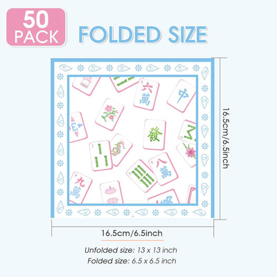Set 50 servilletas Mahjong para fiestas y eventos