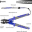 Kit herramientas crimpado 27cm 140pzas mangas doble 2.2mm