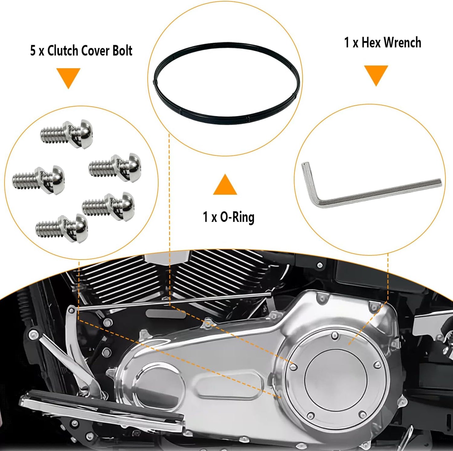 5 pcs llave hexagonal junta tórica para Electra Glide