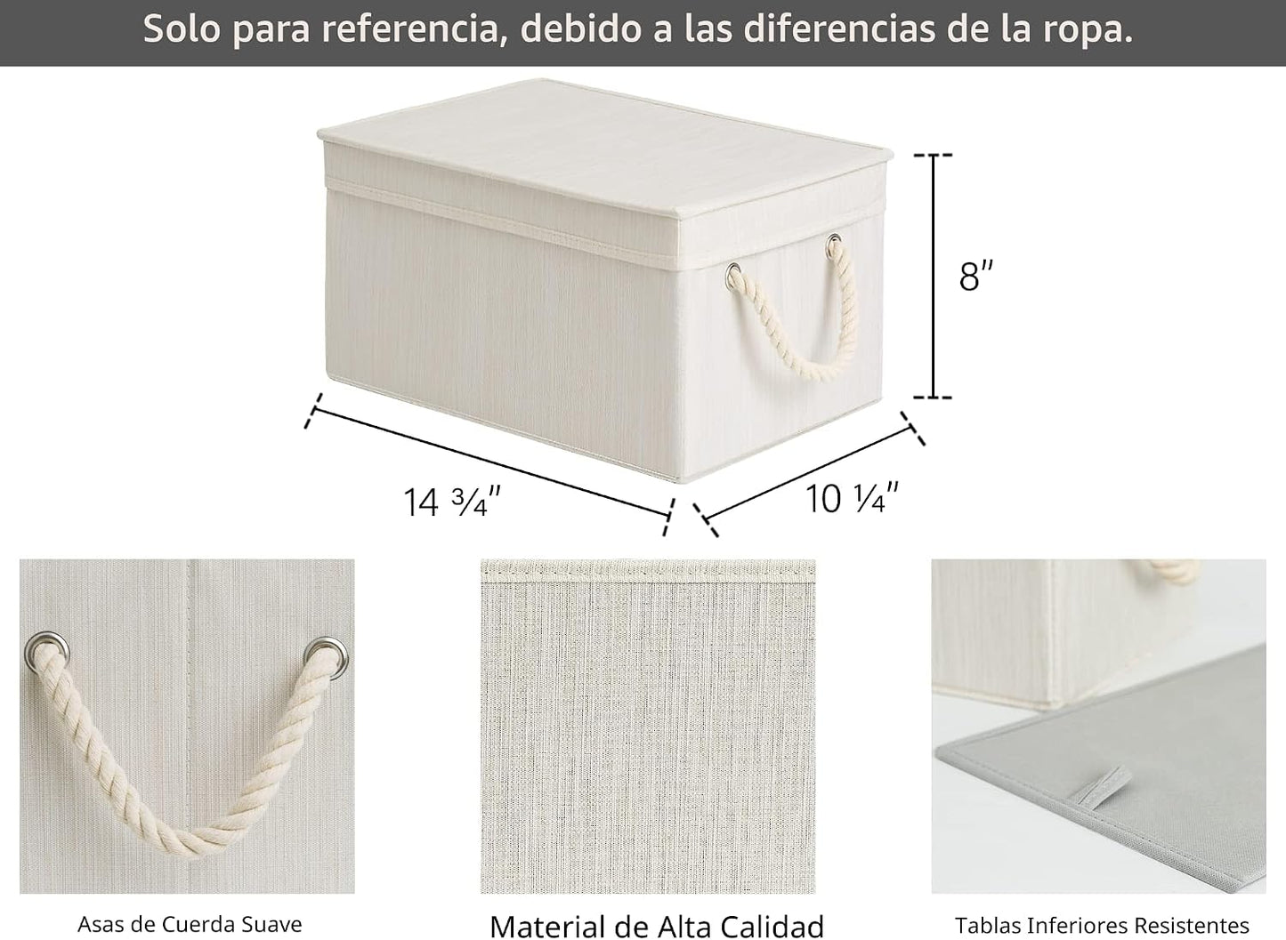 Cajas almacenamiento con tapas
