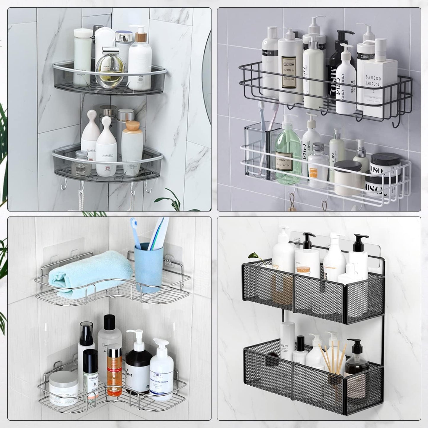 4 Soportes Jabón Transparentes para Baño y Cocina