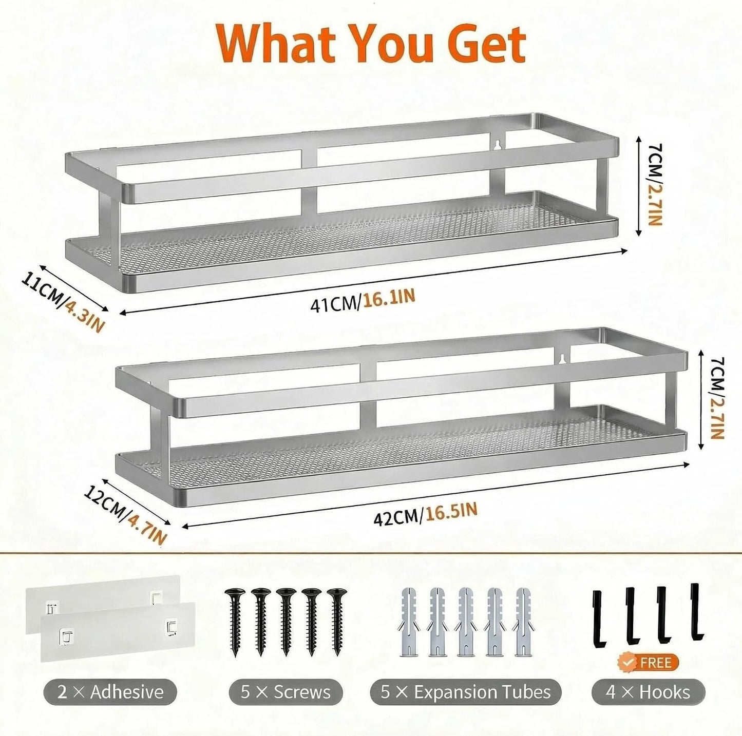 Cesta metal para colgar pared 2 pack gris plateado
