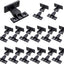 15 Clips Plástico Soporte Muebles Hebilla Esquina Negro