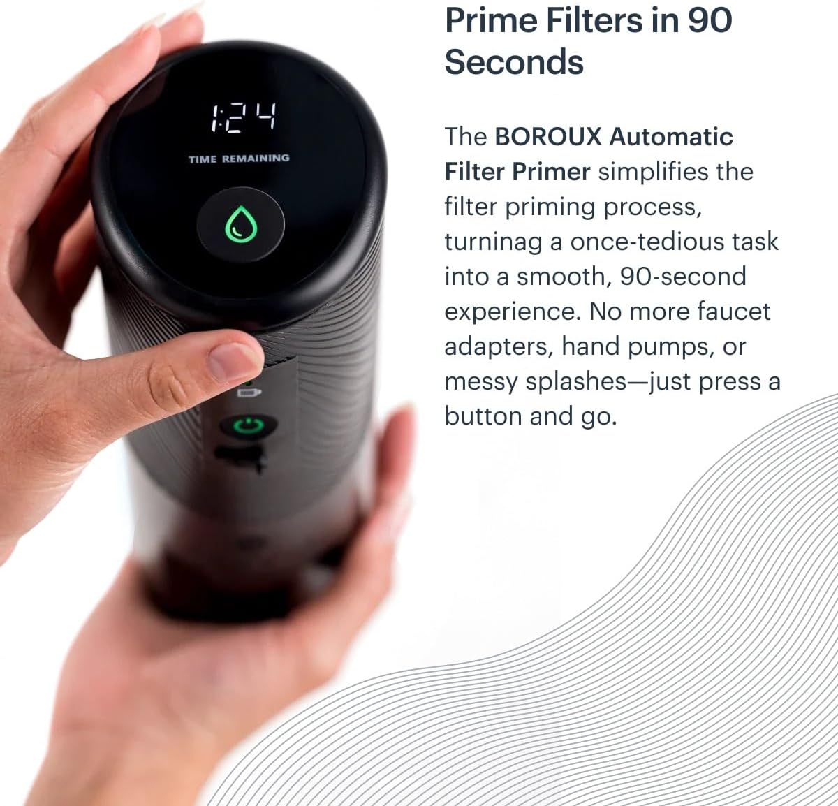 Bomba cebado automática acero inox negro 90 segundos