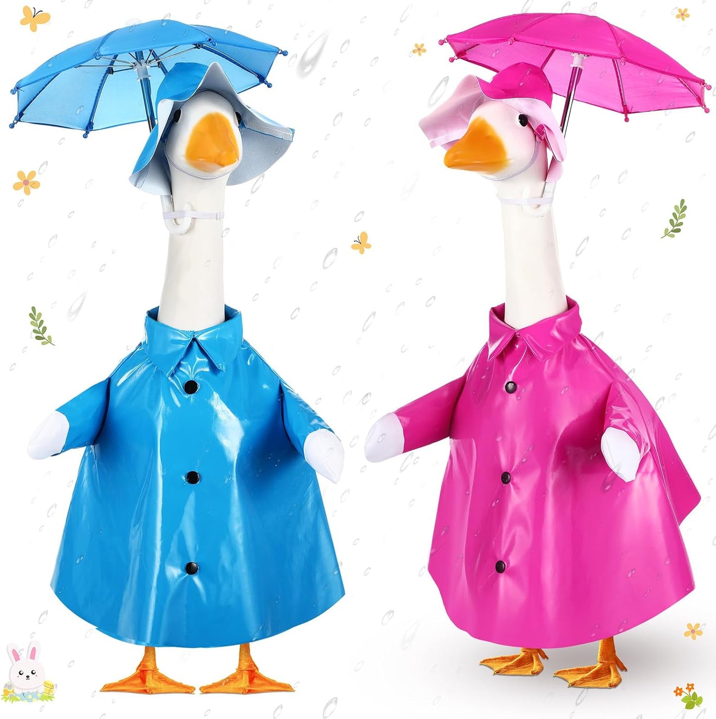 2 Impermeables tela ganso verano patio 23"