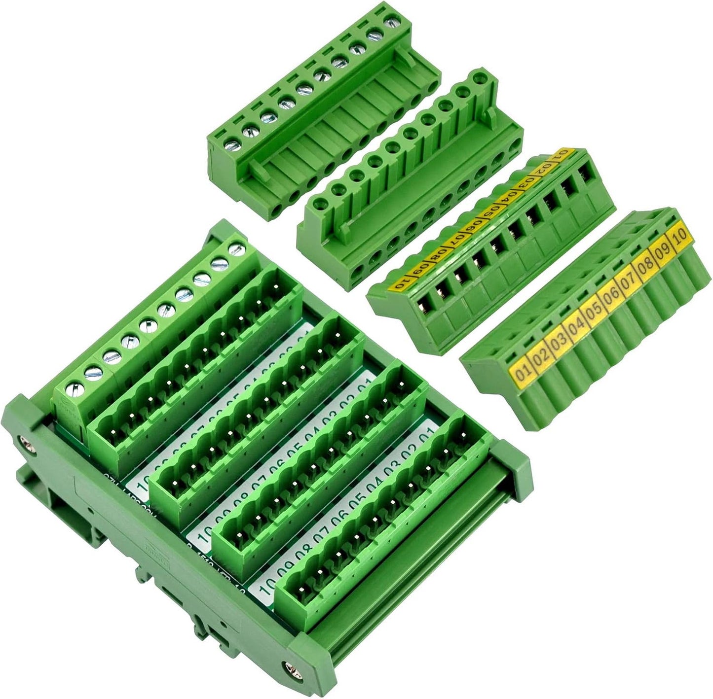 Módulo distribución enchufable riel DIN 10A/300V pos 5x10