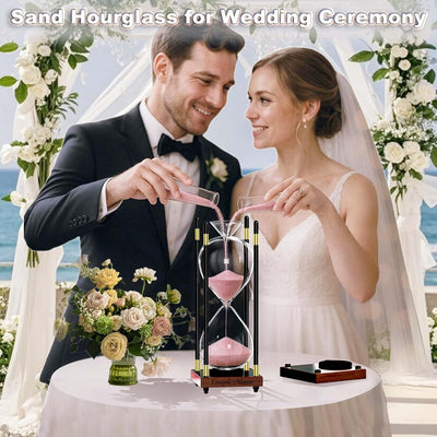 Reloj arena rellenable madera 10pulg ceremonia boda