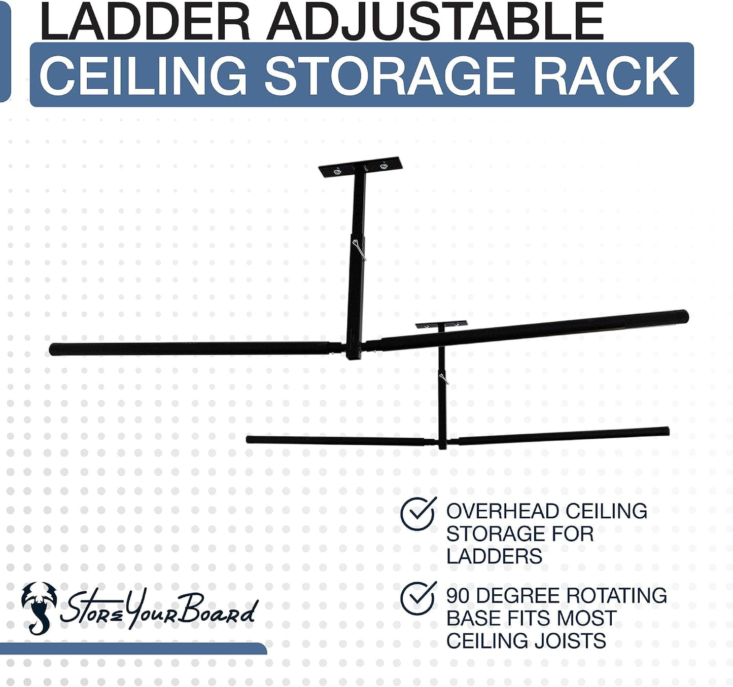 Estante ajustable para escalera techo organiz.
