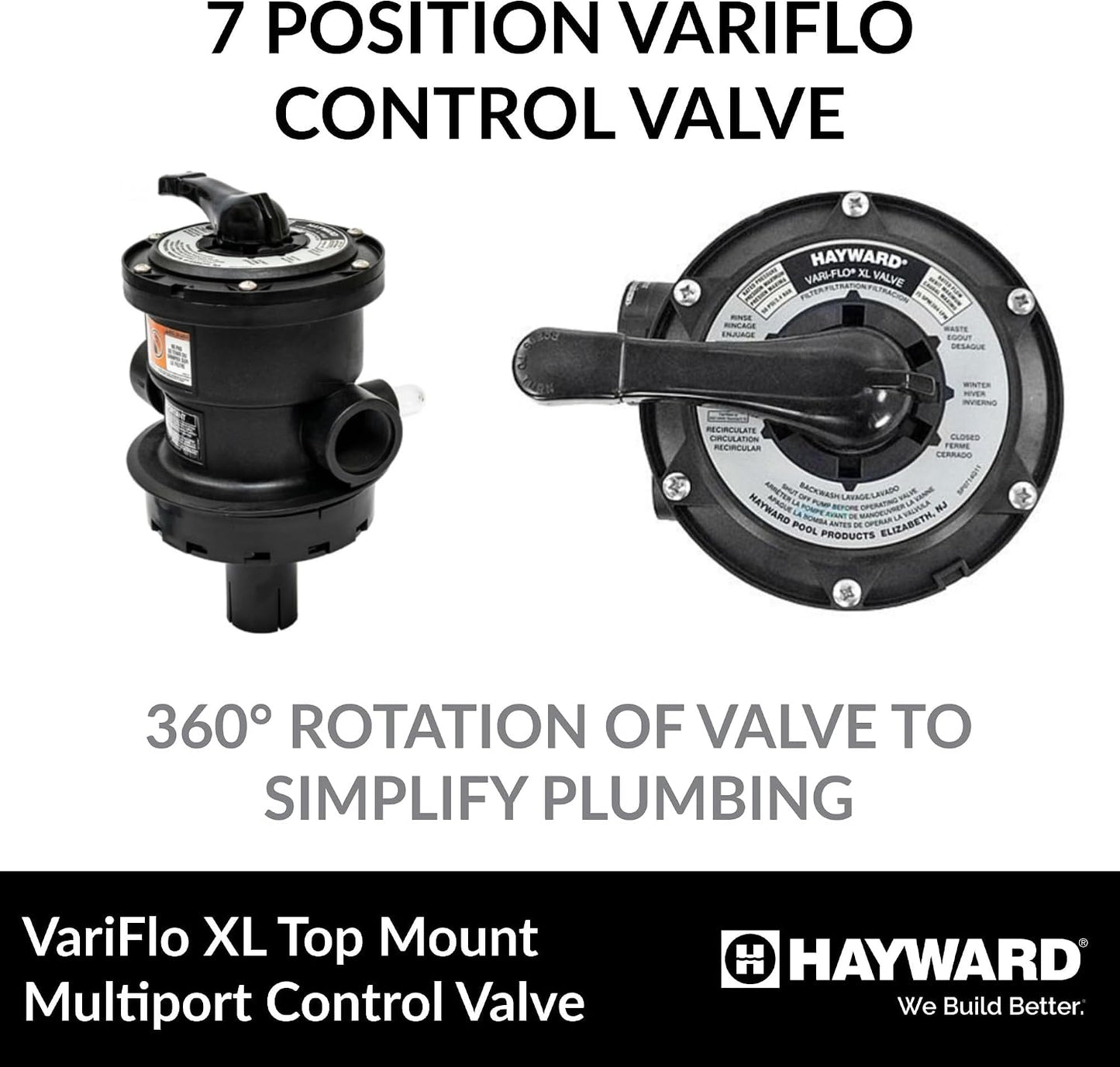 Válvula control montaje superior Pro Series negro