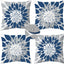 4 Fundas Almohada Impermeables Exteriores 20x20pulg Azul