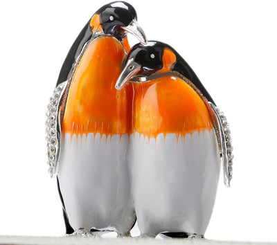 Figurita pingüino pintado a mano esmaltado decoración
