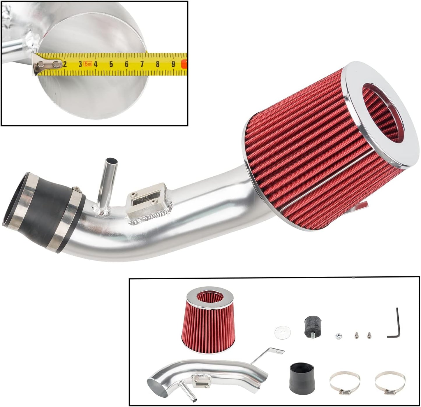 Kit filtro aire frío Altima 2.5L 07-12 color rojo