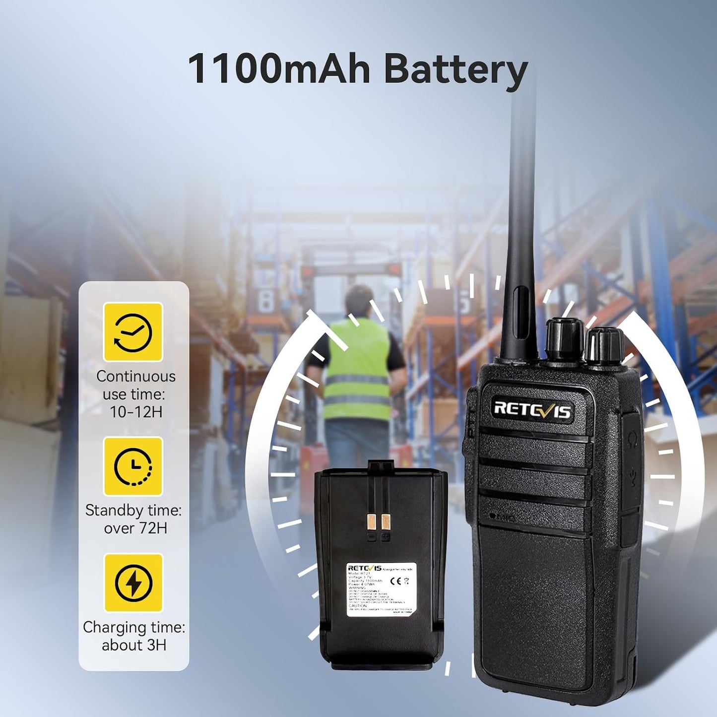 5 Walkie Talkies RT21 adultos color resistente