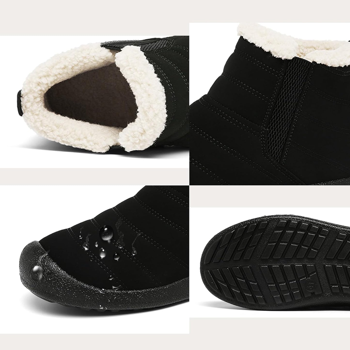 Botas nieve mujer forradas piel aislamiento antiderrap