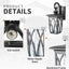 Farol pared exterior luz aplique vidrio ondas agua