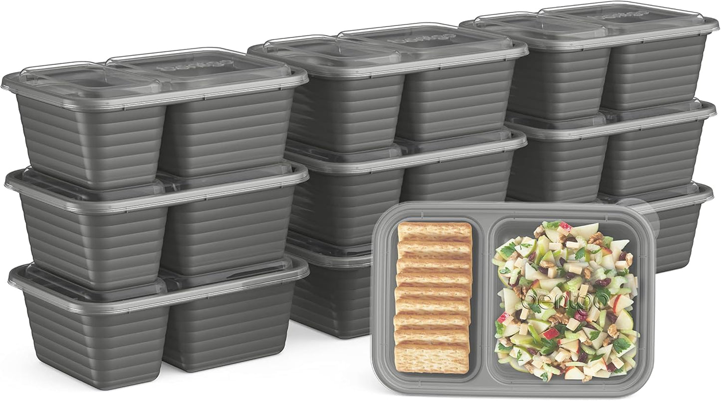 Contenedores bocadillos 2 compartimentos reutiliz. sin BPA