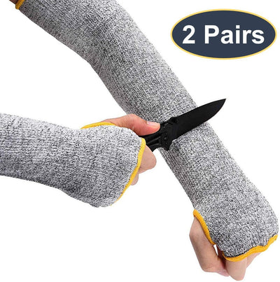 2 Pares Mangas Protección Brazos Nivel 5 Resistentes Cortes