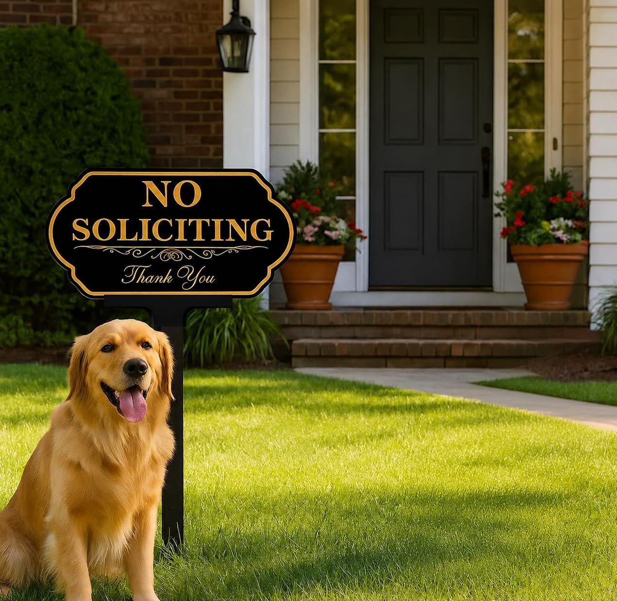 Señal No Solicitar Aluminio 5x10" Altura Ajustable