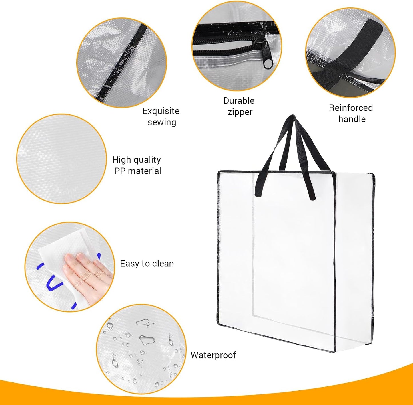 2 Bolsas Almacenamiento 26" para Hogar Decoraciones
