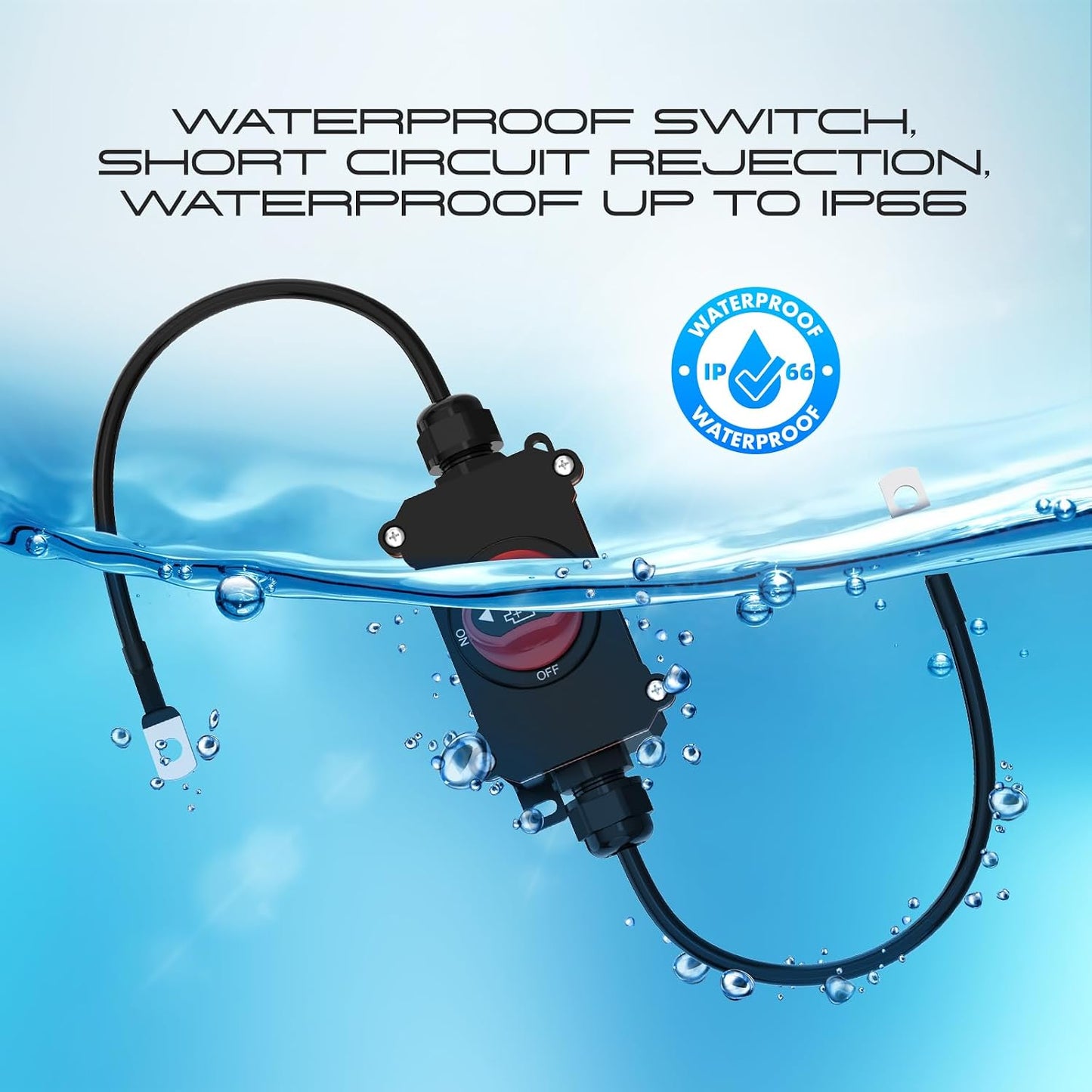 Interruptor corte batería 12-48V impermeable auto