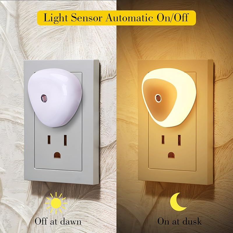 Luz nocturna led enchufable sensor atardecer para niños