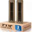 2 Cubiertas Ventilación Suelo Metal 2x10 Pulg Ajustables