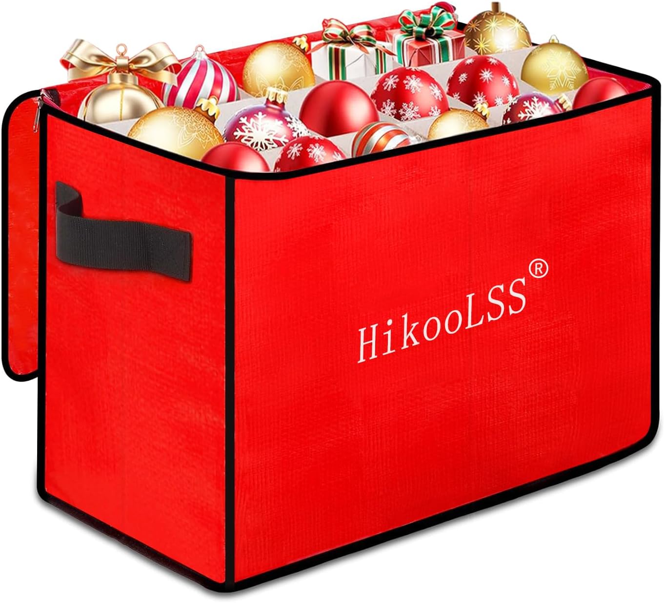 Caja almacenamiento adornos navideños 72pzas