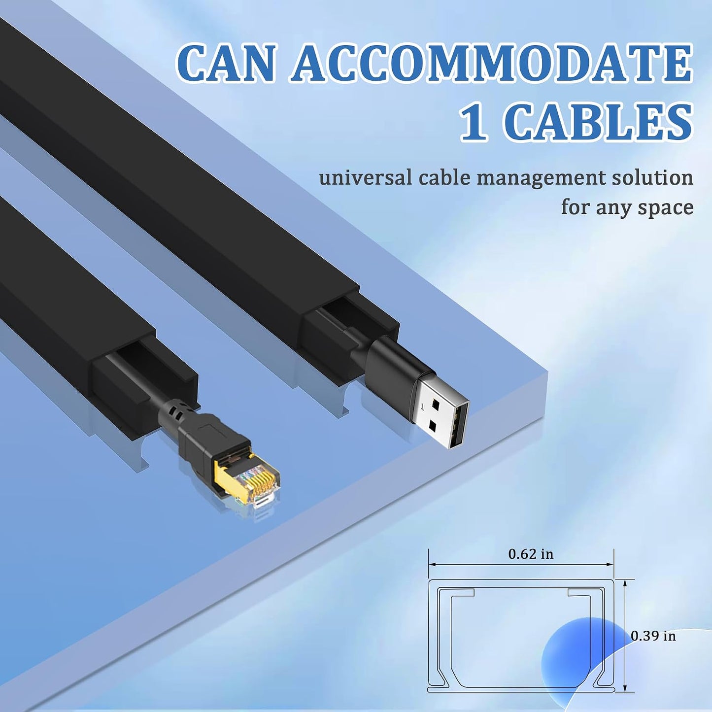 Corrector cables negro 125pulg paquete 8